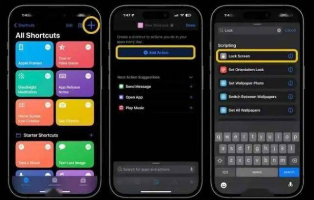 元谋苹果14锁屏维修店分享iPhone14升级iOS16.4后如何创建锁屏快捷方式 